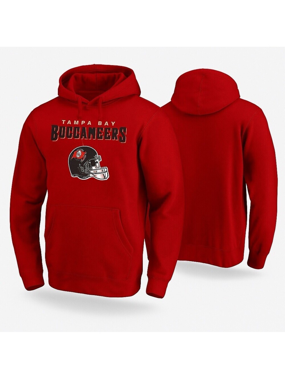 Tampa Bay Buccaneers Hoodie Mens M Red Fanatics Pullover Fleece NFL Sweatshirt